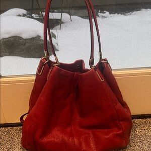 Coach Red Madison Phoebe Leather LI/ScarletShoulder Bag